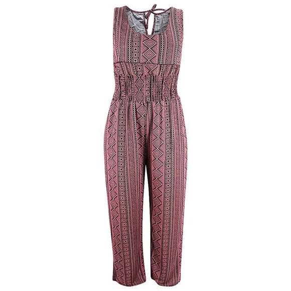 Pink Aztec Tribal Print Summer Jumpsuit - Picture 1 of 3